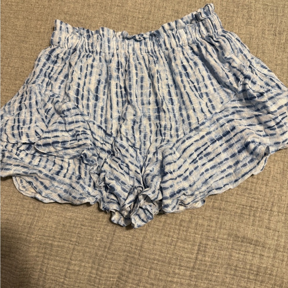 Aeropostale High Waist Blue Patterned Shorts